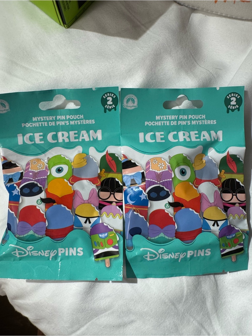 Disney Ice Cream Mystery Pin Pouch - two bags